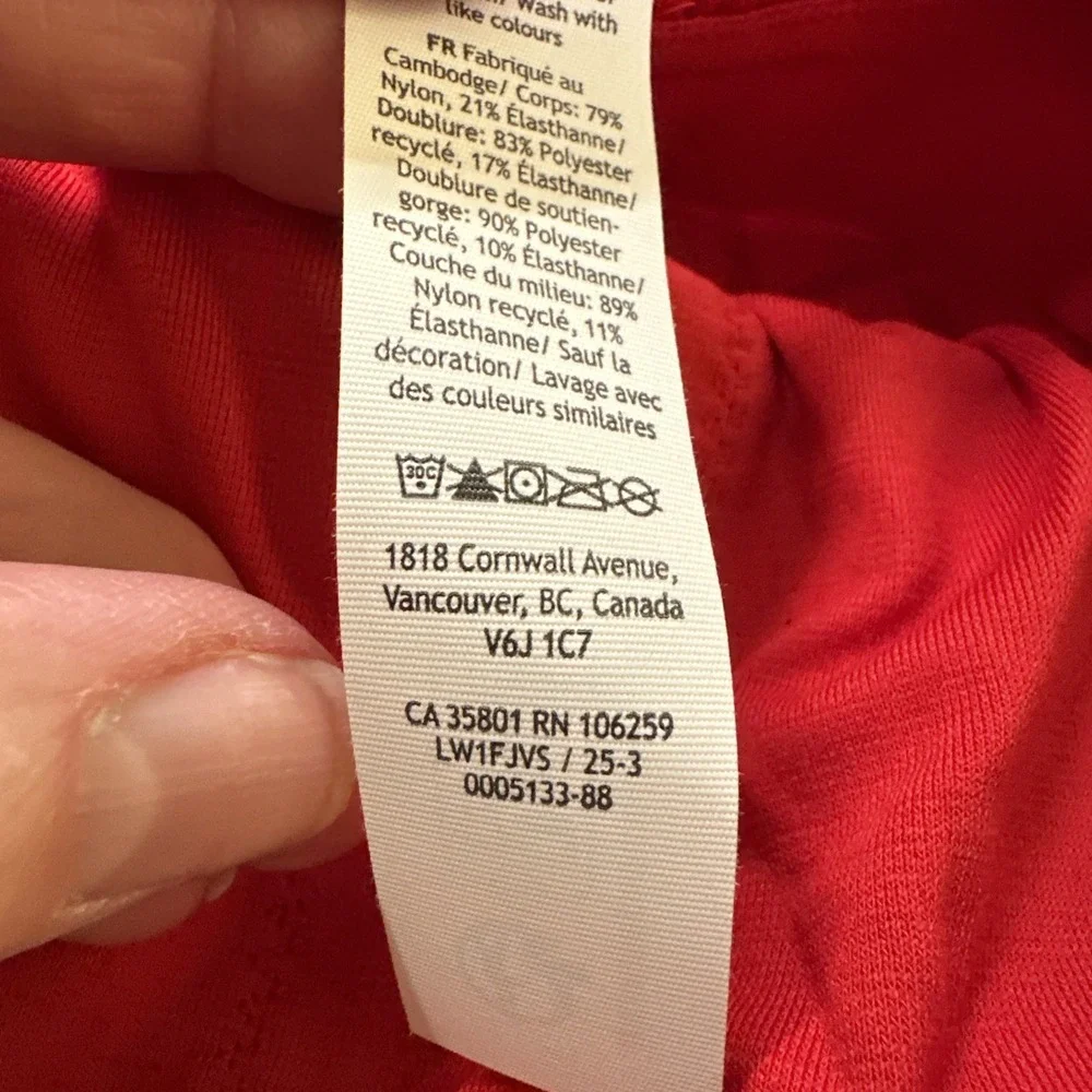 NWT Lululemon XXS Red Textured Mesh Tennis Tank Crop Built‎ In Bra Align LW1FJVS